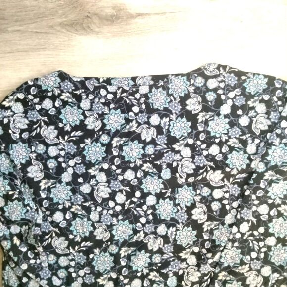 J.Jill Luxe Supima Cotton Boat-neck Floral Long Sleeve Top - Picture 5 of 5